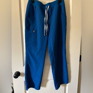 Women’s Kade Cargo Figs Scrub Pants - Royal Blue, Medium Petite